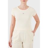 Calvin Klein Kadın Tişört LV047C200G, Bej, M