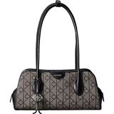 Calvin Klein Kadın Tüm Yüzeyde Jakarlı Amblem Logosu Uzun Askı Siyah Omuz Çantası LV04F3744G-8E3