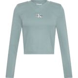 Calvin Klein Kadın Turkuaz Calvin Klein Ls Monologo Baby Tee Kadın Turkuaz Uzun Kollu T-Shirt