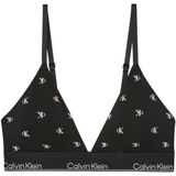 Calvin Klein Kadın üçgen sütyen hafif astarlı logo bantlı, Siyah (Diamond Logo Black), M