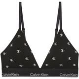 Calvin Klein Kadın üçgen sütyen hafif astarlı logo bantlı, Siyah (Diamond Logo Black), S