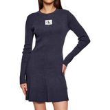 Calvin Klein Kadın Uzun Kollu Kloş Mini Lacivert Elbise LV047D307G-VEK