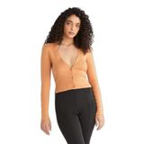 Calvin Klein Kadın V Yaka, Regular Fit, Uzun Kollu Hırka, Kahverengi