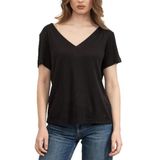 Calvin Klein Kadın V Yaka T-Shirt, Siyah, S Beden