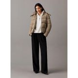 Calvin Klein Kadın Vizon Şişme Mont, Dik Yaka, Standart Kalıp, XS