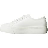 Calvin Klein Kadın Vulc Flatf Dantel LTH Ck Yw0yw01932 Düşük Üst, Beyaz Zambak Beyaz, 4