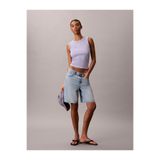 Calvin Klein Kadın Woven Label Baby Rib T-shirt