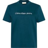 Calvin Klein Kadın Yeşil Calvin Klein A- Inst Logo Classıc Tee Ss Kadın Yeşil T-Shirt - M