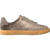 Calvin Klein Kadın Yumuşak Süet Deri Rahat Taban Bağcıklı Yuvarlak Burun Kahverengi Sneaker HW0HW03288-0H0