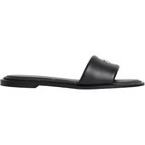 Calvin Klein Kadın Yuvarlak Düz SNDL LTH Bar Hw 2 Hw0hw02925 Düz Sandalet, Siyah Üçlü Siyah, 40 EU