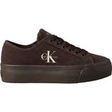 Calvin Klein Kahverengi Kadın Sneaker Vulc Flatf Laceup Suede - Bordo