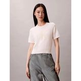 Calvin Klein Kalın Pamuklu Grafikli Süveter Kadın Beyaz Triko Lv044e306g-Ybh