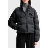 Calvin Klein Kapitoneli Logolu Boxy Fit Dik Yaka Şişme Ceket LV047D503GUB1 Bayan Ceket LV047D503G Ub1 - Siyah