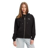 Calvin Klein Kapüşonlu Fermuarlı Sweatshirt, M, LV047B270G, Black, Kadın