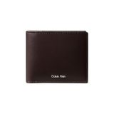 Calvin Klein Kart Yuvalı Erkek Cüzdan Deri LV04D1225G, Koyu kahverengi, Taglia Unica