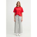 Calvin Klein Kısa Kollu 2 Renkli 3D Nakışlı Logolu Kadın T-shirt LV047D205G-VTW