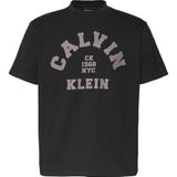 Calvin Klein Kısa Kollu 20S Ln College Grafik Baskılı T-Shirt, L, LV04RE810GUB1, Siyah, Erkek