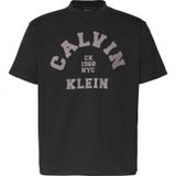 Calvin Klein Kısa Kollu 20S Ln College Grafik Baskılı T-Shirt, M, LV04RE810GUB1, Siyah, Erkek