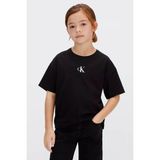 Calvin Klein Kız Çocuk Ck Logo Boxy T-Shirt - Siyah - 10 Yaş