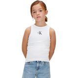 Calvin Klein Kız Çocuk Organik Pamuklu Tişört, 14 Yaş, PR-LVCKSJB10G0238200048, BEYAZ, Kız çocuk