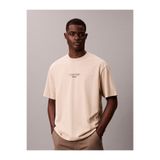 Calvin Klein KREM LOGOLU ERKEK T-SHIRT