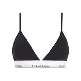 Calvin Klein Lıghtly Lıned Bralet Sütyen Düz Kumaşlı Kadınlar İçin Gün Boyu Destek Sunar - Siyah - XS