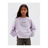Calvin Klein Lila Logolu Kız Çocuk Sweatshirt, 8 Yaş, LVCKTJB31G.VFJ, PEMBE, kız-çocuk