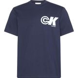 Calvin Klein Logo Baskılı Pamuklu Relaxed Fit Bisiklet Yaka T Shirt LV04RC835GCEF Erkek T SHİRT LV04RC835G CEF