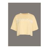 Calvin Klein Logo Baskılı T-Shirt, XS, LV044C903GRM9, Sarı, Kadın