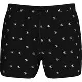 Calvin Klein Logo Desenli Kısa Yüzme Şortu, XL, LV00N61028PCS, Siyah, Erkek