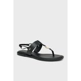 Calvin Klein Logo Detaylı Parmak Arası Sandalet HW0HW029260GJ Bayan Sandalet HW0HW02926 0gj - Siyah