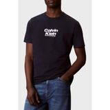 Calvin Klein Logolu % 100 Pamuk Bisiklet Yaka T Shirt LV14RF803GCEF Erkek T Shirt LV14RF803G Cef - Lacivert