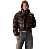 Calvin Klein Logolu Ceket, XL, LV047D504G, Siyah, Kadın