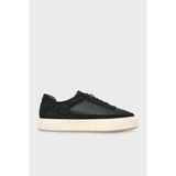 Calvin Klein Logolu Deri Bağcıklı Sneaker Ayakkabı YM0YM013540GU Erkek Ayakkabı YM0YM01354 0gu - Siyah