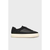 Calvin Klein Logolu Deri Bağcıklı Sneaker Ayakkabı YM0YM013540GU Erkek AYAKKABI YM0YM01354 0GU
