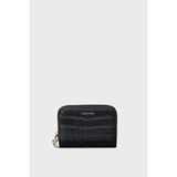 Calvin Klein Logolu Deri Fermuarlı Cüzdan LV04F1095GUB1 Bayan Cüzdan LV04F1095G Ub1 - Siyah