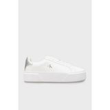 Calvin Klein Logolu Deri Kalın Taban Sneaker Ayakkabı YW0YW019290LC Bayan Ayakkabı YW0YW01929 0lc - Beyaz