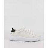 Calvin Klein Logolu Deri Sneaker Ayakkabı HM0HM010160K9 Erkek Ayakkabı HM0HM01016 0K9 - Siyah - Beyaz
