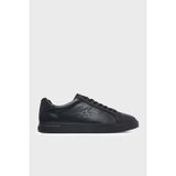 Calvin Klein Logolu Deri Sneaker Ayakkabı HM0HM021230GJ Erkek Ayakkabı HM0HM02123 0gj - Siyah