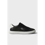 Calvin Klein Logolu Deri Sneaker Ayakkabı HM0HM021230GM Erkek Ayakkabı HM0HM02123 0gm - Siyah
