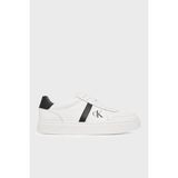 Calvin Klein Logolu Deri Sneaker Ayakkabı HM0HM0223701W Erkek Ayakkabı HM0HM02237 01W - Beyaz