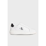 Calvin Klein Logolu Deri Sneaker Ayakkabı YM0YM013170LD Erkek Ayakkabı YM0YM01317 0ld - Beyaz - Siyah