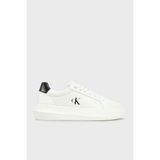 Calvin Klein Logolu Deri Sneaker Ayakkabı YW0YW0176901W Bayan Ayakkabı YW0YW01769 01W - Beyaz - Siyah
