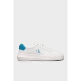 Calvin Klein Logolu Deri Sneaker Ayakkabı YW0YW018460LE Bayan Ayakkabı YW0YW01846 0le - Beyaz - Mavi