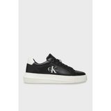 Calvin Klein Logolu Deri Sneaker Ayakkabı YW0YW018720GM Bayan Ayakkabı YW0YW01872 0gm - Beyaz - Siyah
