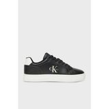 Calvin Klein Logolu Deri Sneaker Ayakkabı YW0YW019020GM Bayan Ayakkabı YW0YW01902 0gm - Siyah