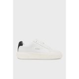 Calvin Klein Logolu Deri Sneaker Ayakkabı YW0YW0194701W Bayan Ayakkabı YW0YW01947 01W - Beyaz - Siyah