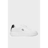 Calvin Klein Logolu Deri Sneaker Ayakkabı YW0YW0194706X Bayan Ayakkabı YW0YW01947 06X - Beyaz
