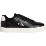 Calvin Klein Logolu Deri Sneaker Yw0Yw019020Gm Ayakkabı Yw0Yw01902 0Gm, Siyah-Beyaz, 38
