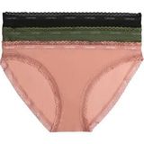 Calvin Klein Logolu Elastik Bantlı Orta Yüksek Belli Yarı Transparan Streç Dantel Külot, XS, TYCDVI8PCN169815310111092, Yeşil-Siyah-Pembe, kadın